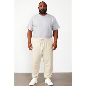 NWOT fleece lined neutral drawstring waist joggers warm winter lounge pants XL